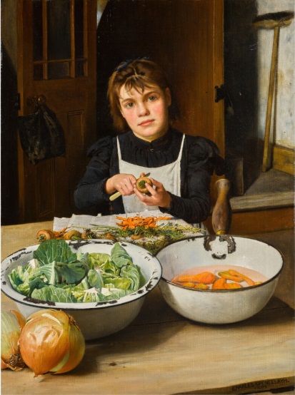 A Girl, 1899, by Charles Spencelayh (1865-1958) Sotheby